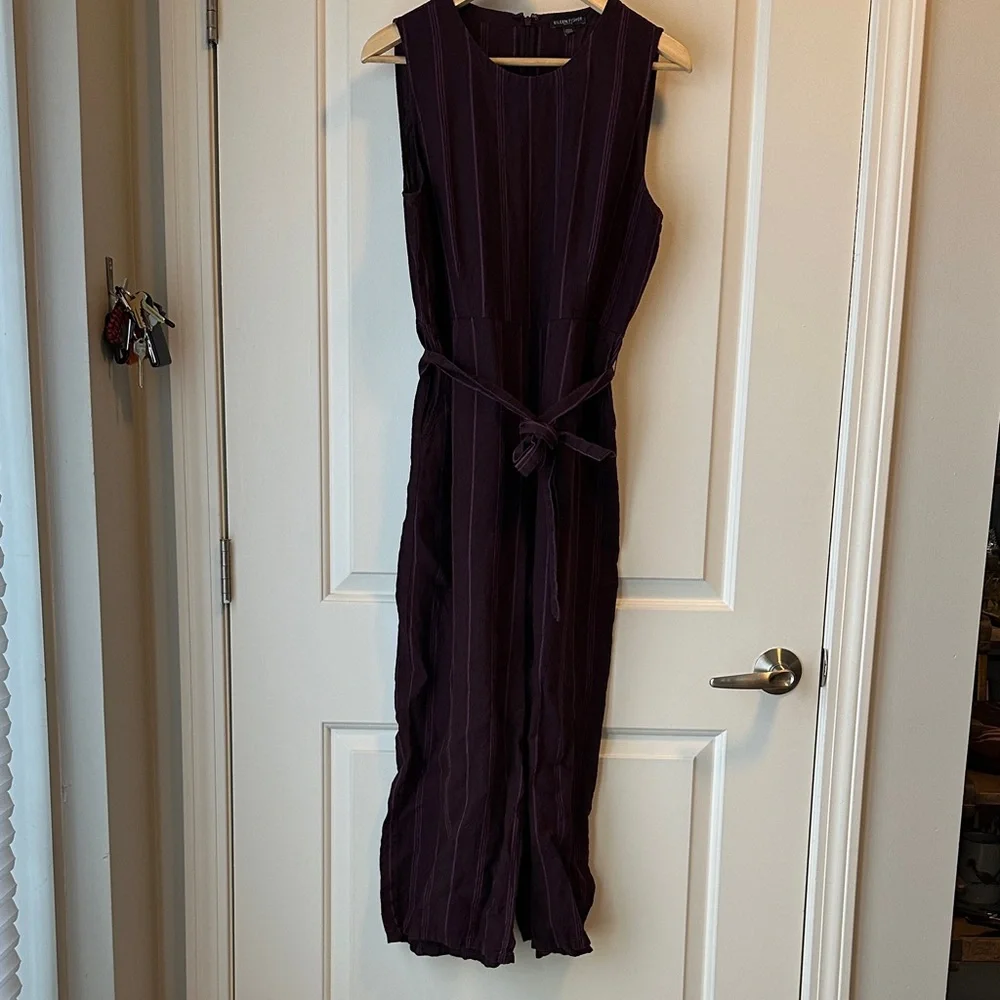 Eileen Fisher Wide-leg Linen Jumpsuit - Picture 2 of 8